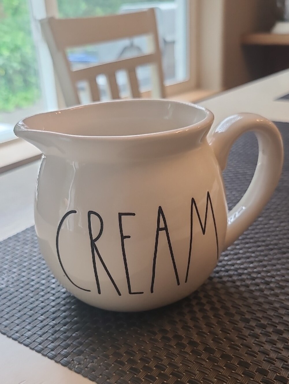 Rae Dunn Cream Pitcher - Cream and Black Ceramic